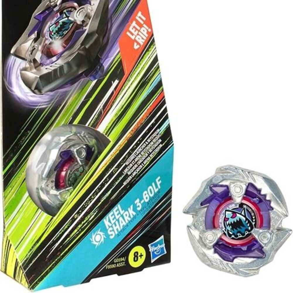 Beyblade X Keel Shark 3-60LF Booster Pack Set with Attack Type Right-Spinning